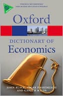 Book cover image of A Dictionary of Economics by John Black