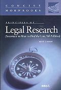 Cohen Cohen: Principles of Legal Research, Successor to How to Find the Law Concise Hornbook