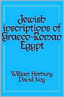 Book cover image of Jewish Inscriptions of Graeco-Roman Egypt by William Horbury