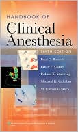 Book cover image of Handbook of Clinical Anesthesia by Paul G. Barash