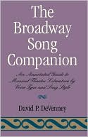 Book cover image of Broadway Song Companion by David P. Devenney