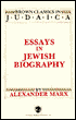 Alexander Marx: Essays in Jewish Biography