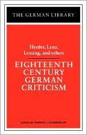 Timothy J. Chamberlain: Eighteenth Century German Criticism
