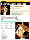 Quamut: Woodworking Project: Cedar Bungalow Birdhouse (Quamut)