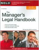 Book cover image of The Manager's Legal Handbook by Amy DelPo