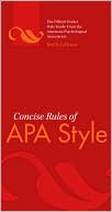Book cover image of Concise Rules of APA Style by American Psychological Association