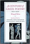 Book cover image of Century of Greek Poetry 1900-2000: Bilingual Edition by Peter Bien