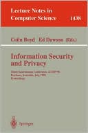 Colin Boyd: Information Security and Privacy, Vol. 143