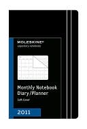 Moleskine: 2011 Moleskine 12 months - Monthly Notebook - 5 x 8 Black soft cover - Large