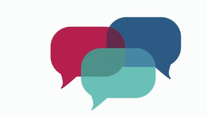 Learn to Lead Conversations Online Icons of speech bubbles